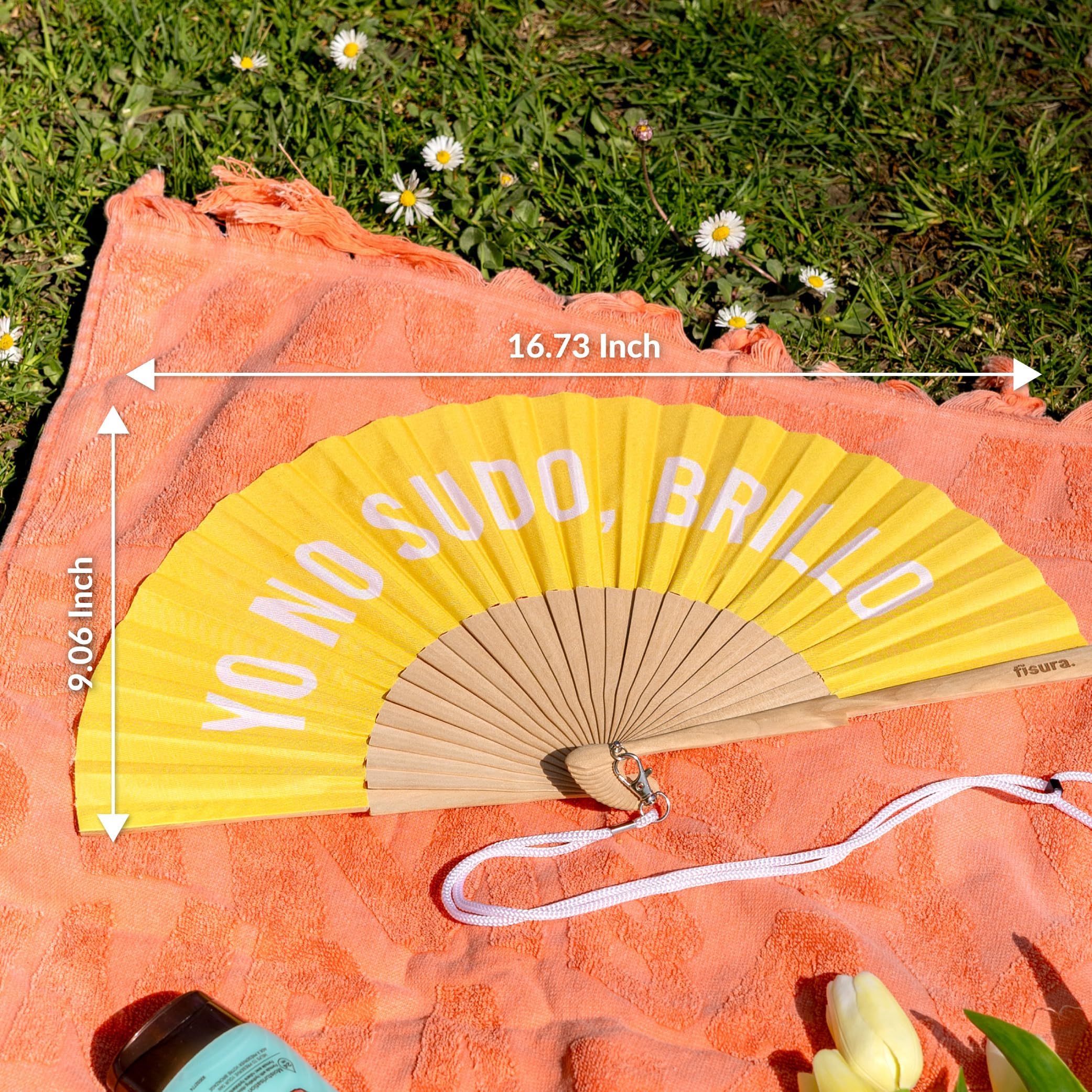 Amazon.com: Fisura – Original Folding Fan with Message “Yo no sudo